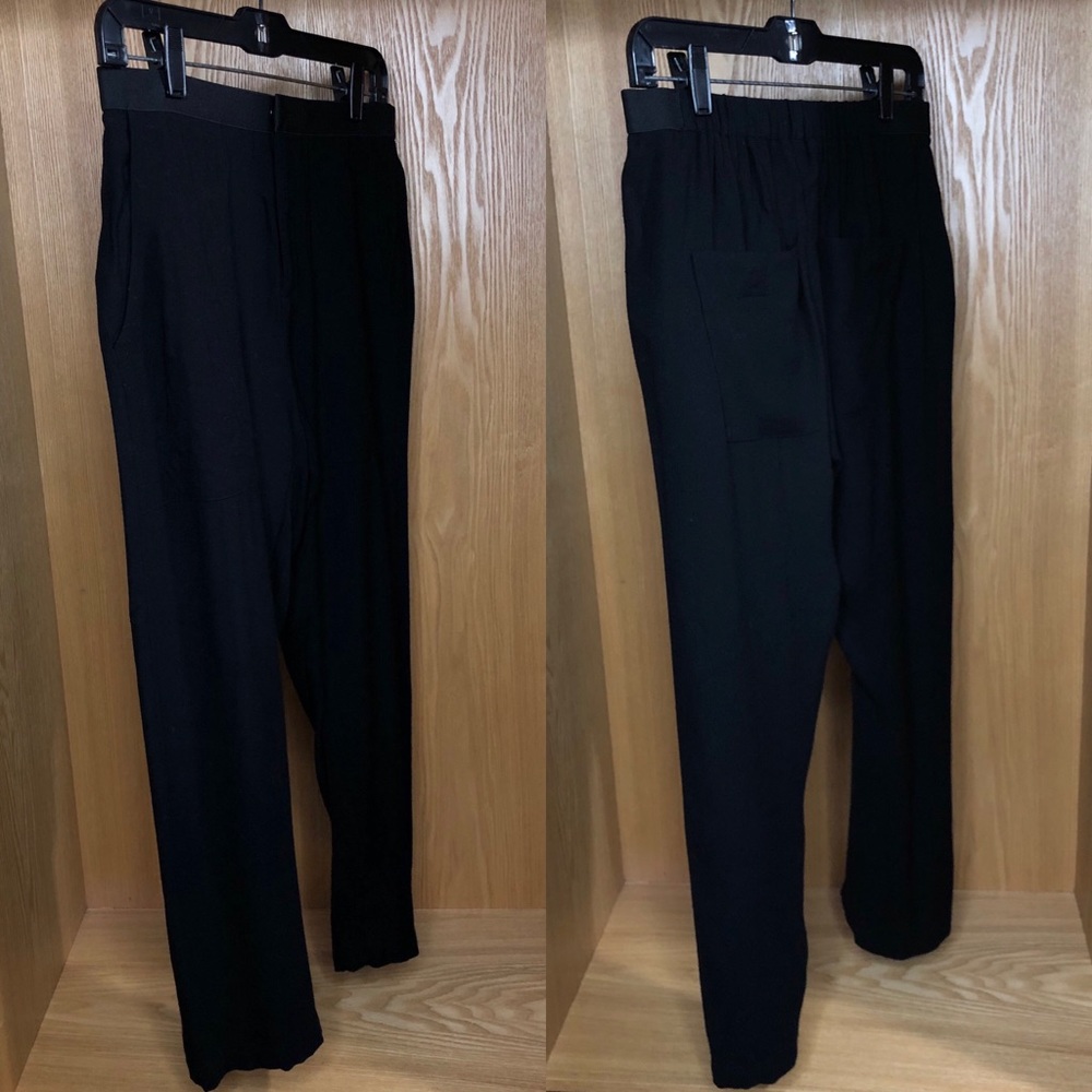 HELMUT LANG Silk Blend Black Pants